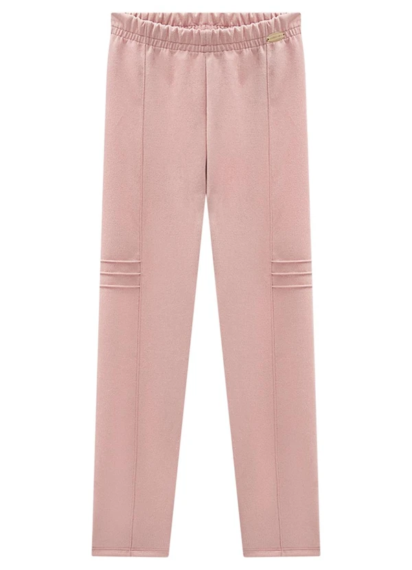 Milli e Nina - Legging Infantil em Suede Rosa 3