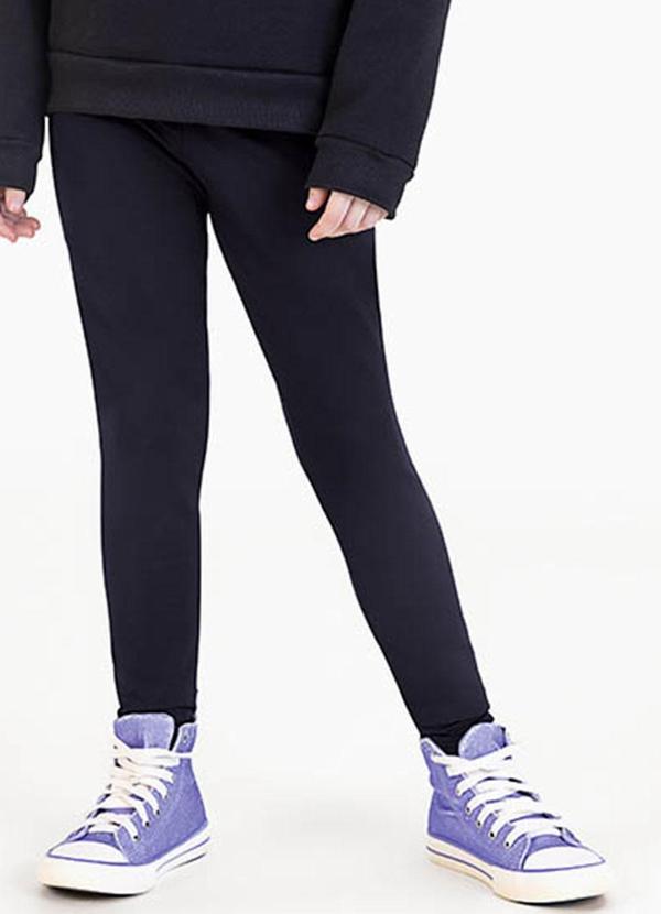 Soft Bonni - Legging Infantil em Thermo Preto
