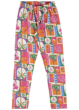 Bee Loop - Legging Infantil Estampada Laranja - BEE LOOP