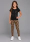 Rovi Kids - Legging Infantil Estampada Preto - variação: Marrom