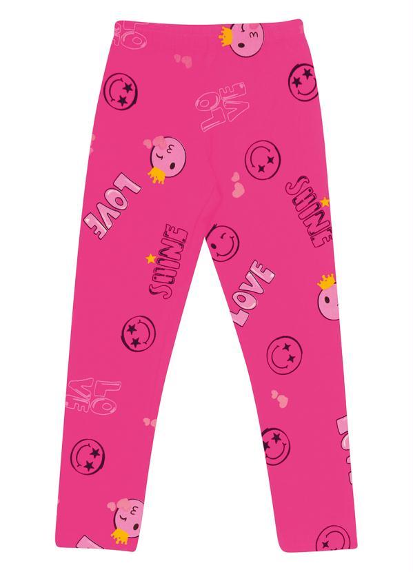 Rovi Kids - Legging Infantil Estampada Molecotton Rosa