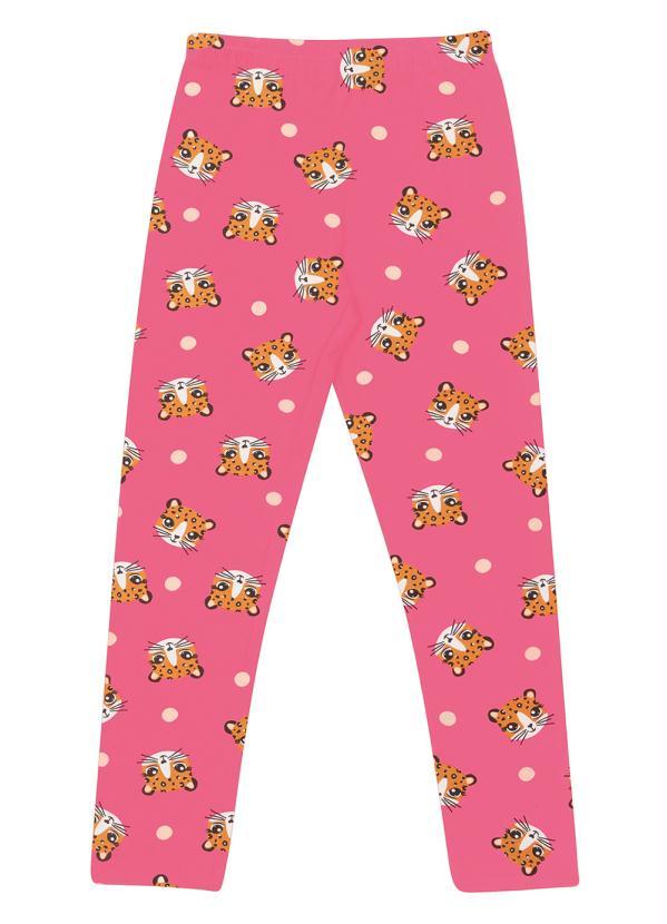 Rovi Kids - Legging Infantil Estampada Molecotton Rosa