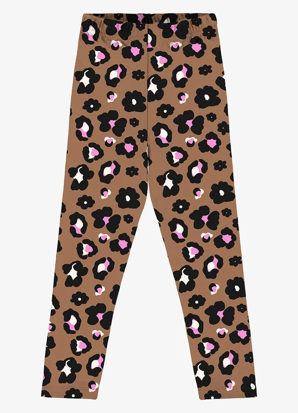 Rovi Kids - Legging Infantil Estampada Marrom