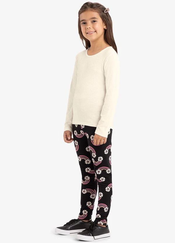 Rovi Kids - Legging Infantil Estampada Preto 3