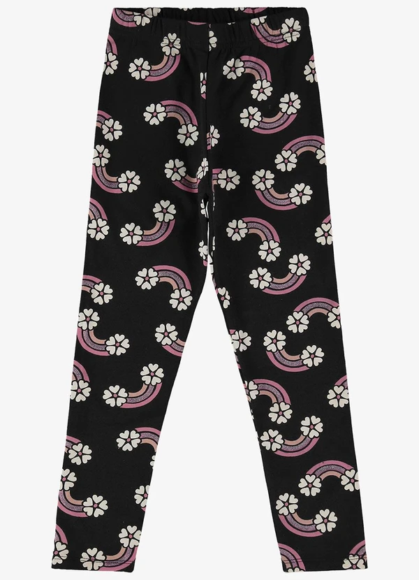Rovi Kids - Legging Infantil Estampada Preto 5