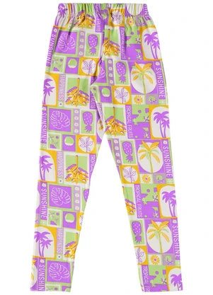 Bee Loop - Legging Infantil Estampada Roxo - BEE LOOP