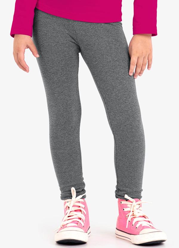 Rovi Kids - Legging Infantil Menina Básico Cinza