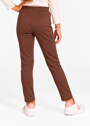 Select - Legging Infantil, Malha Suplex Peluciada Marrom - SELECT