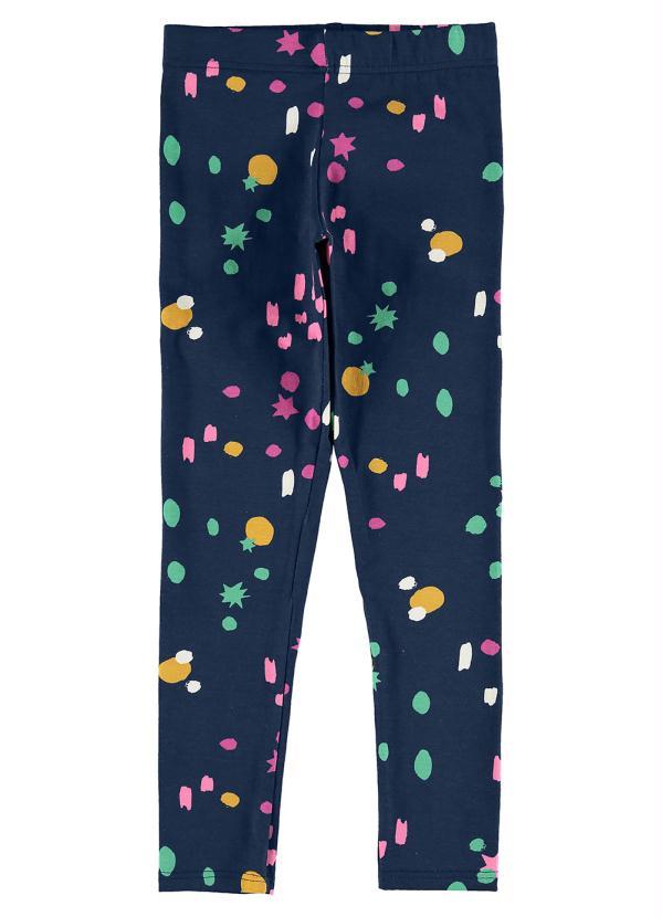 Malwee Kids - Legging Infantil Menina Colorida Azul 1
