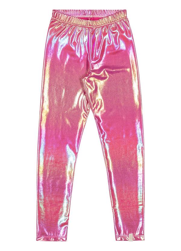 Elian - Legging Infantil Menina Holográfica Rosa 1