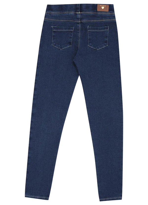 Pulla Bulla - Legging Infantil Menina Jeans Moletom Azul 2