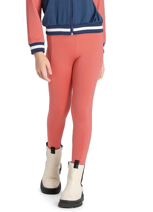 Elian - Legging Infantil Menina Lisa Laranja