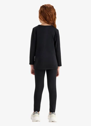 Rovi Kids - Legging Malha Térmica Suplex Peluciado Preto - ROVI KIDS