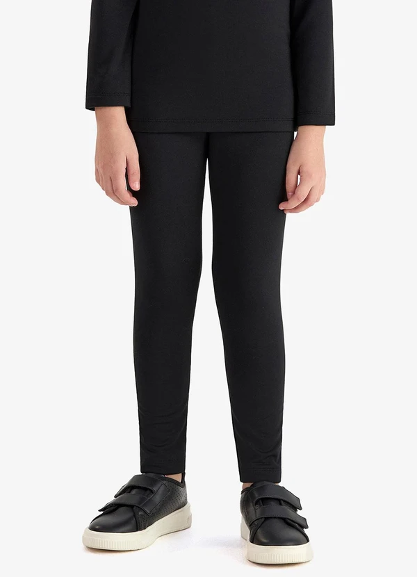 Rovi Kids - Legging Malha Térmica Suplex Peluciado Preto
