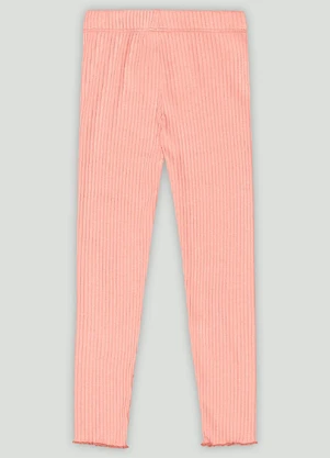 Legging Menina em Ribana Canelada Up Baby Rosa - UP BABY