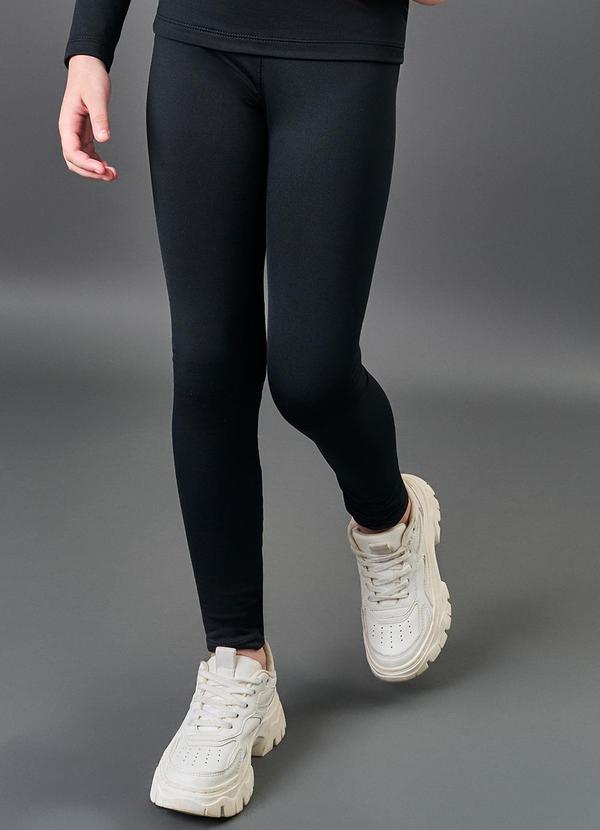 Catavento - Legging Menina em Thermo Skin Preto
