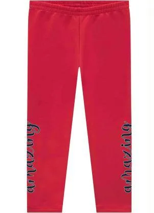 Kyly - Legging Menina Vermelho - KYLY