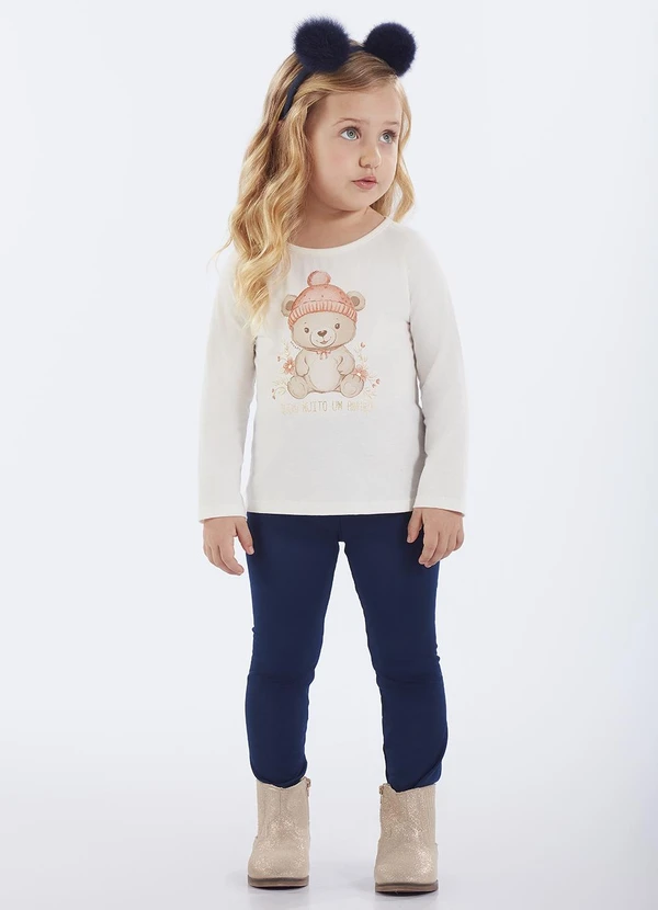 Pulla Bulla - Legging Primeiros Passos Malha Térmica Marinho 2