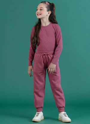 Soft Bonni - Calça Básica Infantil Rosa Malva - SOFT BONNI