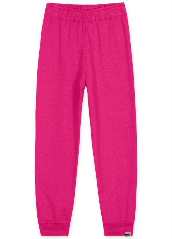 Lilica Ripilica - Calça Básica Moletom Infantil Unissex Rosa