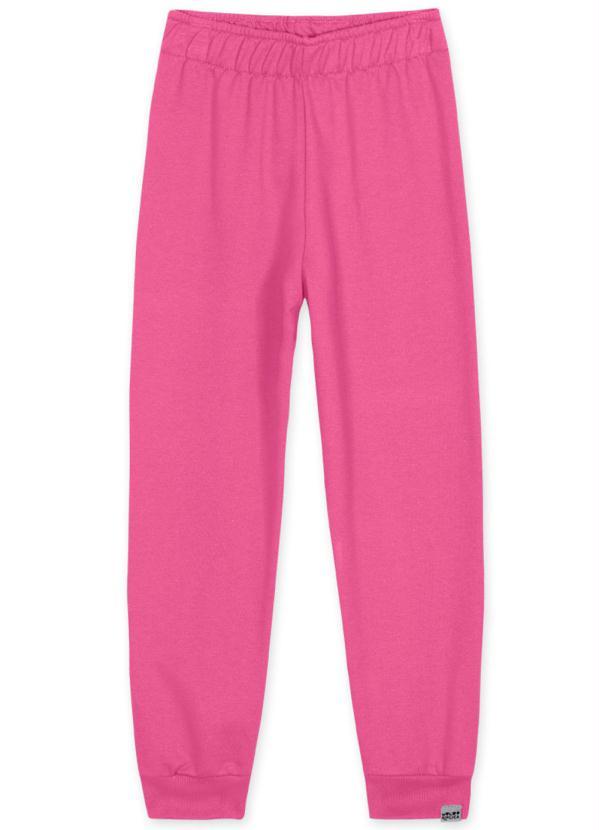 Lilica Ripilica - Calça Básica Moletom Infantil Unissex Rosa 3