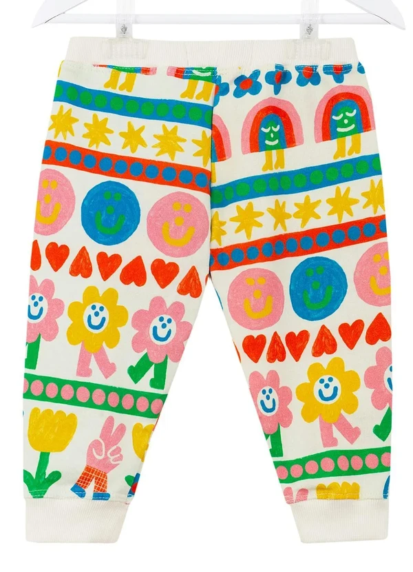 Fábula - Calça Bebê Moletom Sorria Off White 2