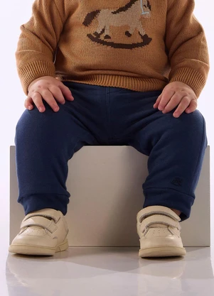 Up Baby - Calça Bebê Unissex Soft Azul - UP BABY