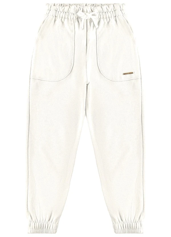 Carinhoso - Calça Chlochard em Lurex Menina Bege 3