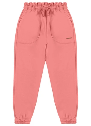 Carinhoso - Calça Chlochard em Lurex Menina Rosa - CARINHOSO