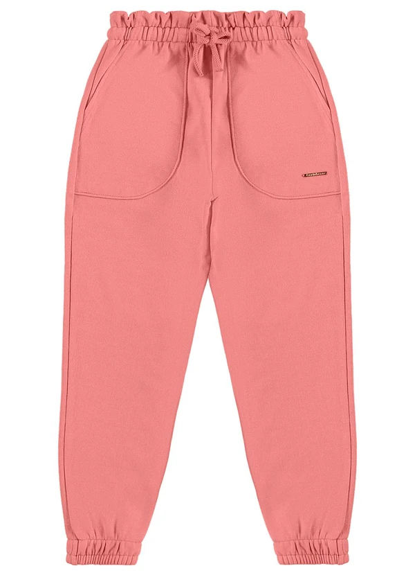Carinhoso - Calça Chlochard em Lurex Menina Rosa