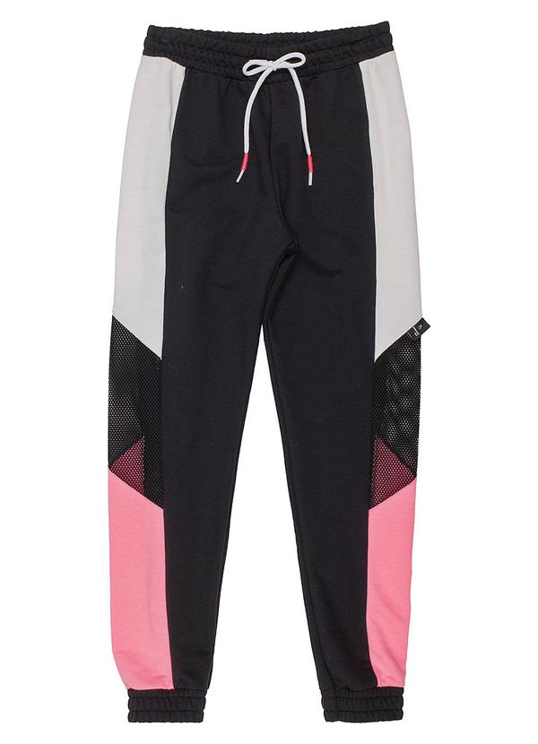 I Am - Calça de Moletom com Recortes Preto 3