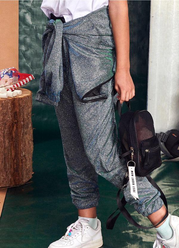 I Am - Calça de Moletom Glam Cinza