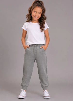 Rovi Kids - Calça de Moletom Infantil MeninaCinza - ROVI KIDS