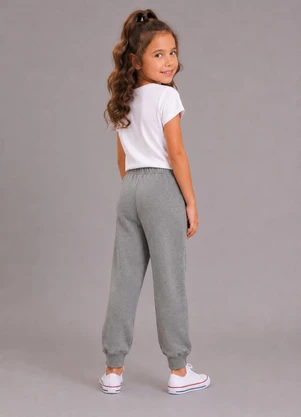 Rovi Kids - Calça de Moletom Infantil MeninaCinza - ROVI KIDS