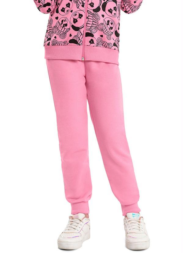 Bee Loop - Calça de Moletom Infantil Menina Rosa 1