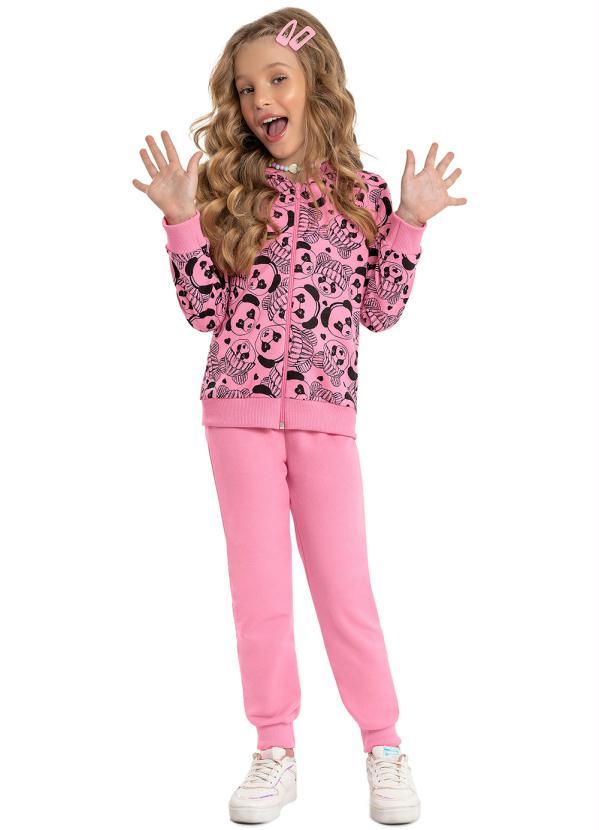 Bee Loop - Calça de Moletom Infantil Menina Rosa 2