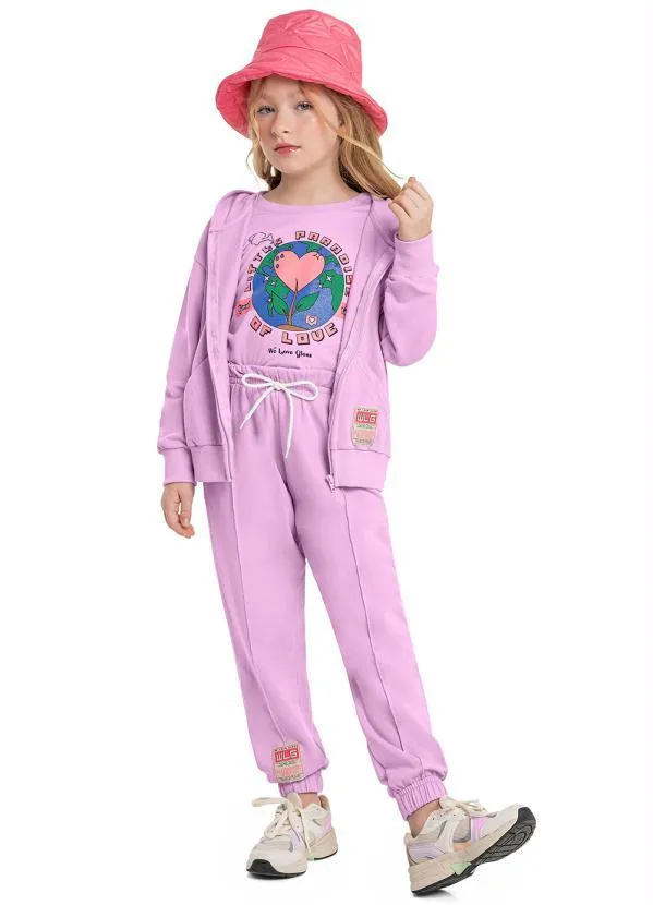 Gloss - Calça em Molecotton Juvenil Menina Roxo 2