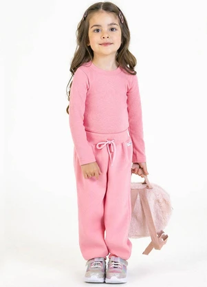 Soft Bonni - Calça em Moletom Rosa - SOFT BONNI