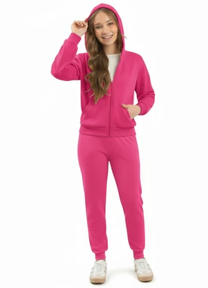 Duduka - Calça Felpada em Algodão Rosa - DUDUKA