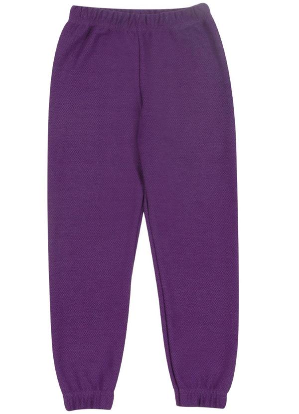 Cativa Kids - Calça Feminina Infantil em Tricô Roxo