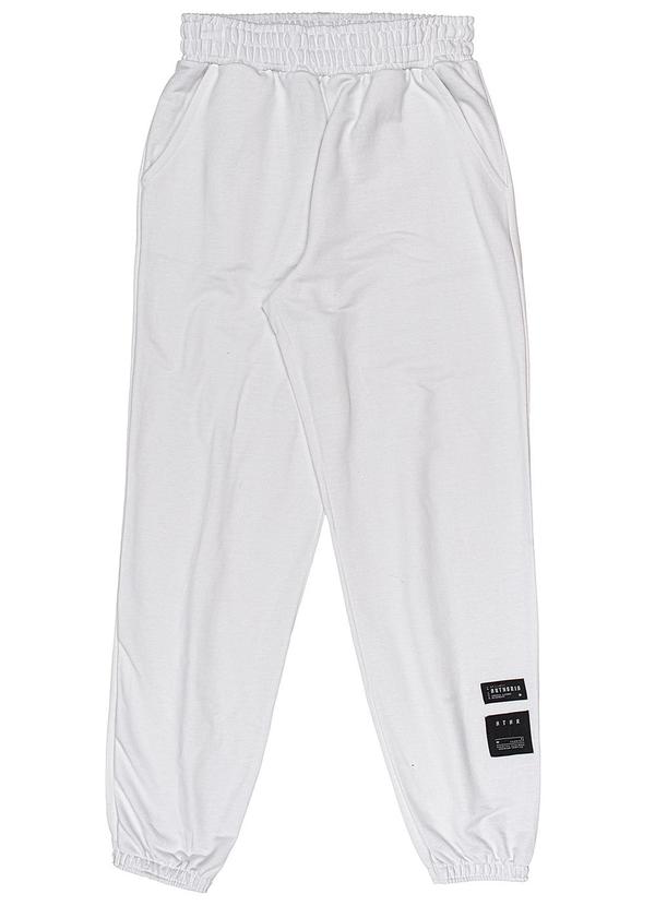 Authoria - Calça Feminino de Moletom Off White
