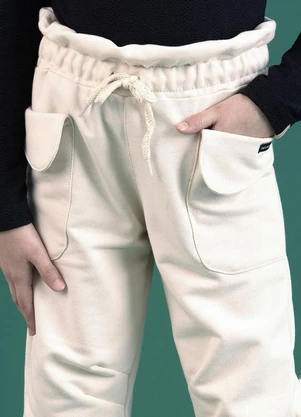 Soft Bonni - Calça Infantil Bege Névoa - SOFT BONNI