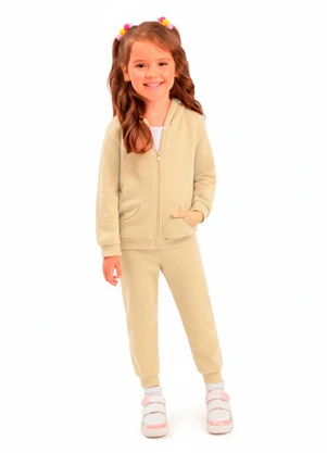 Duduka - Calça Infantil em Algodão Bege - DUDUKA