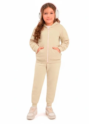 Duduka - Calça Infantil em Algodão Bege - DUDUKA
