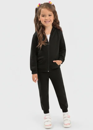 Duduka - Calça Infantil em Algodão Preto - DUDUKA