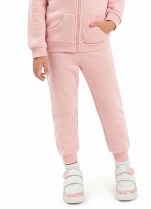 Duduka - Calça Infantil em Algodão Rosa - DUDUKA