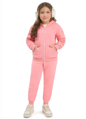 Duduka - Calça Infantil em Algodão Rosa - DUDUKA