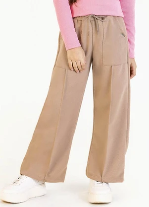 Soft Bonni - Calça Infantil em Moletinho Bege - SOFT BONNI