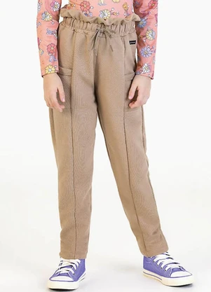 Soft Bonni - Calça Infantil em Moletinho Bege - SOFT BONNI