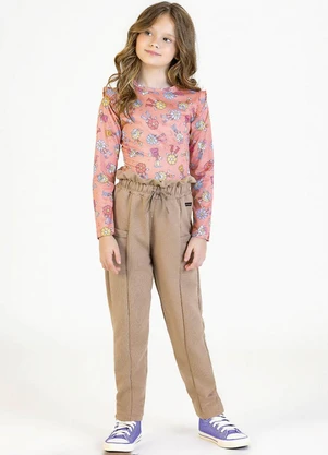 Soft Bonni - Calça Infantil em Moletinho Bege - SOFT BONNI